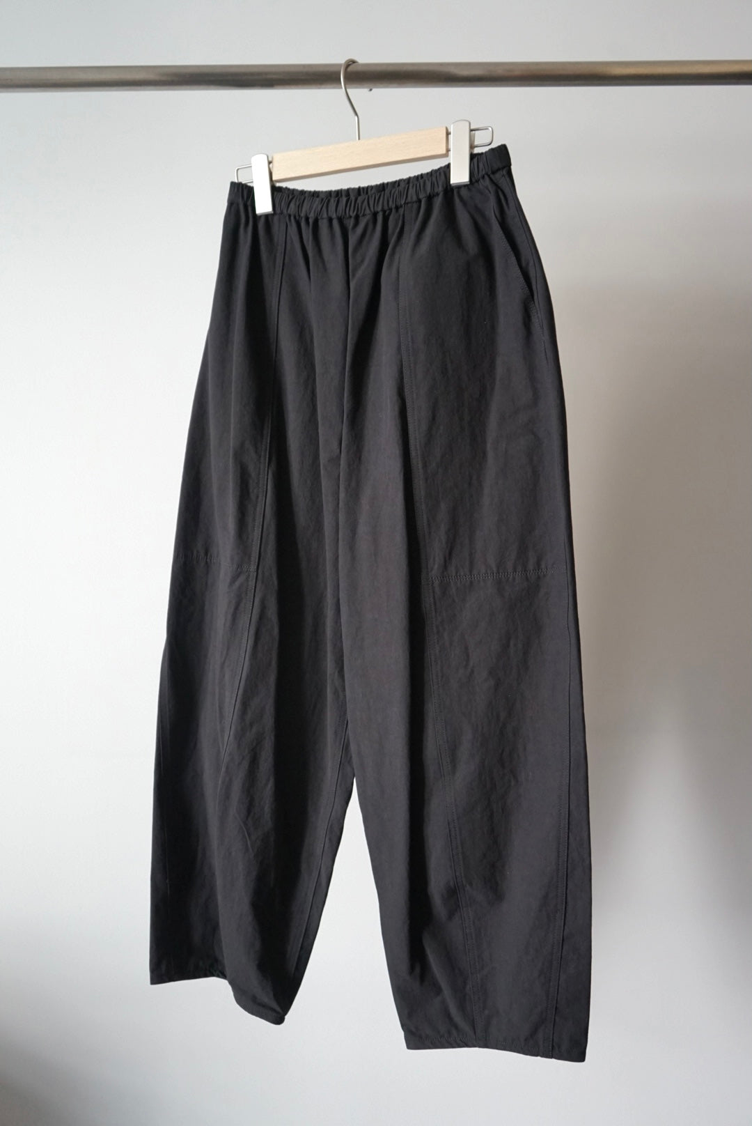 【HAKUJI】 Cotton linen weather pants black