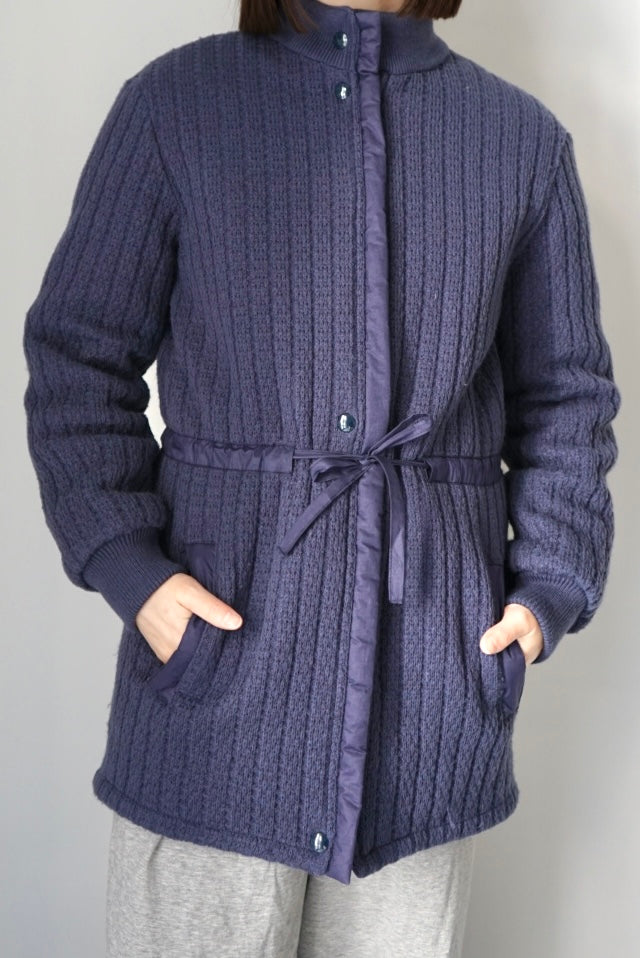 Knit quilting reversible jacket