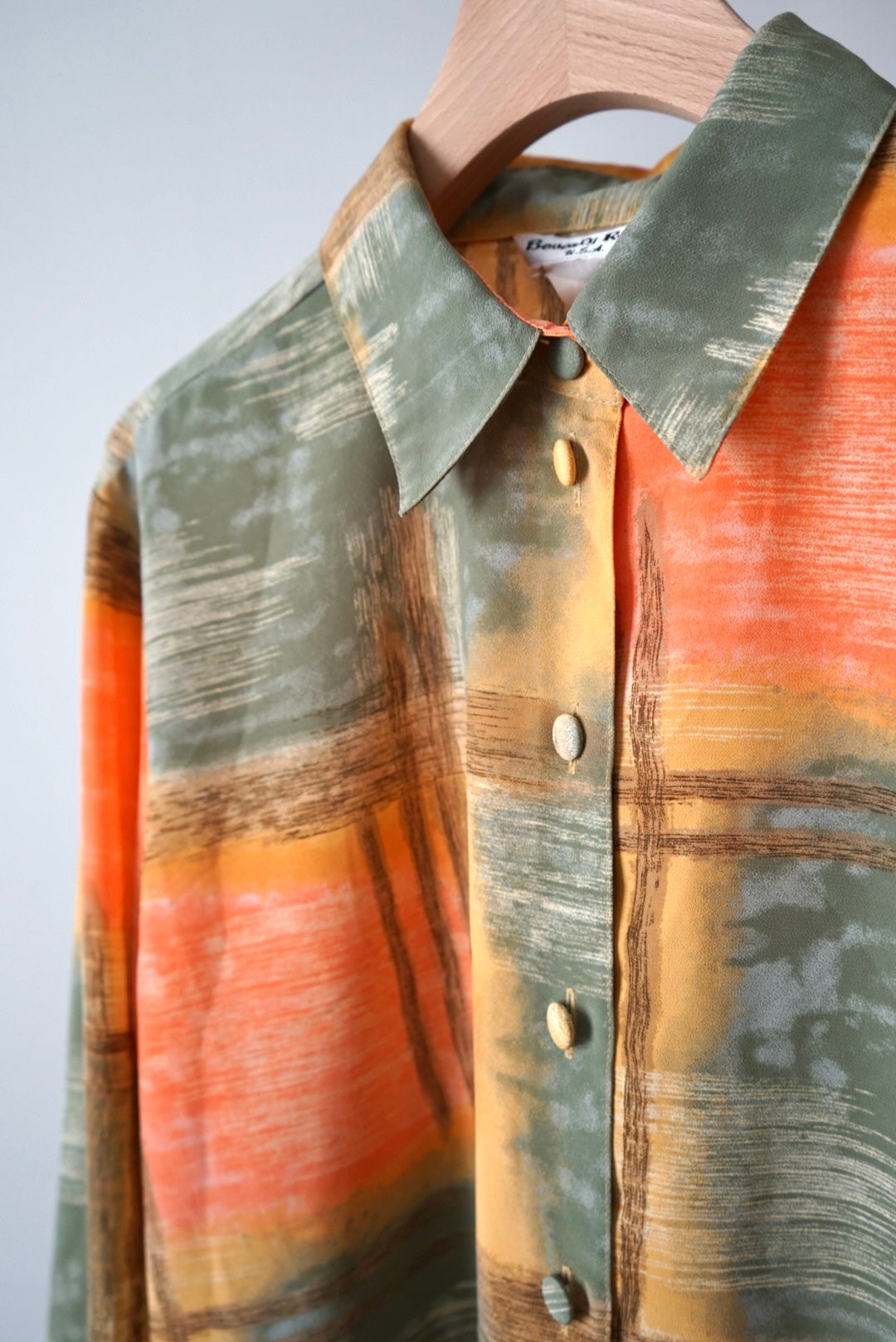 Gradation print shirts blouse