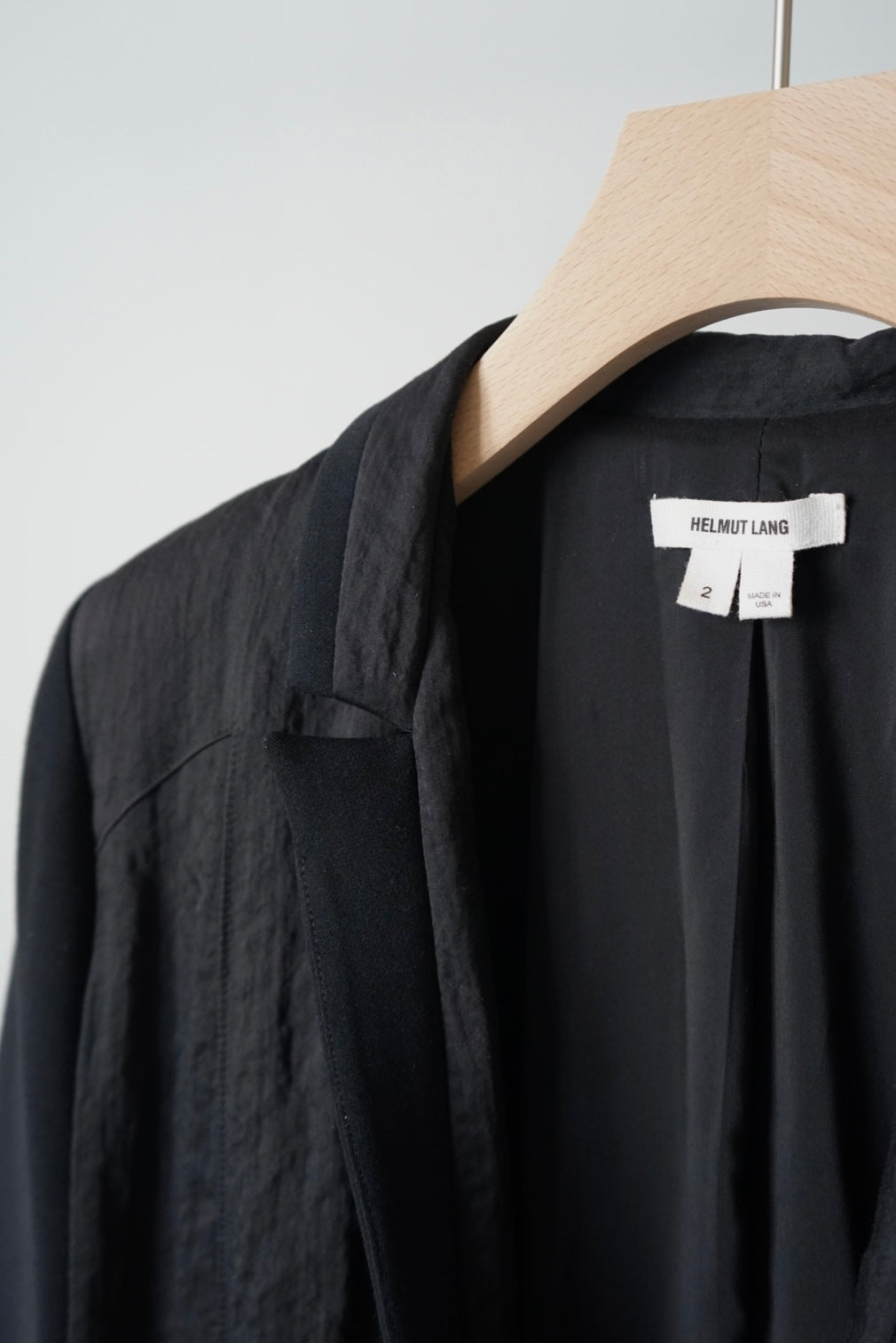 "HELMUT LANG" Designer's mix pattern hook button jacket made in USA