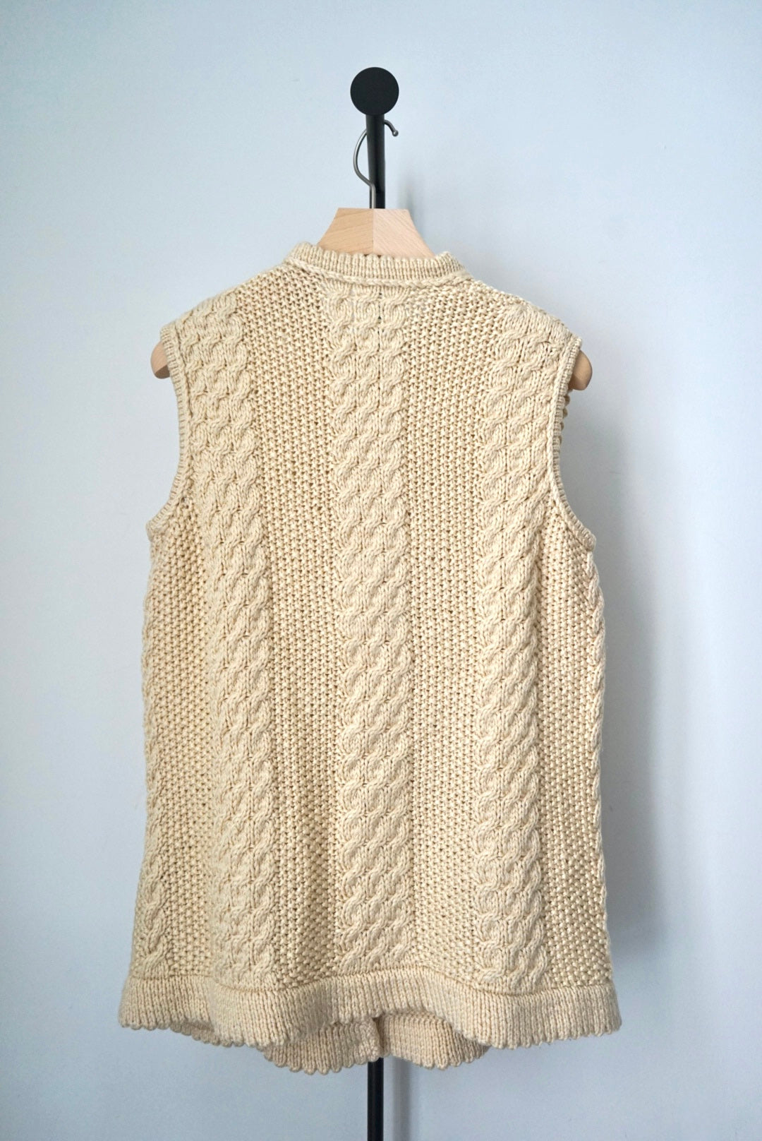 Cable knit vest