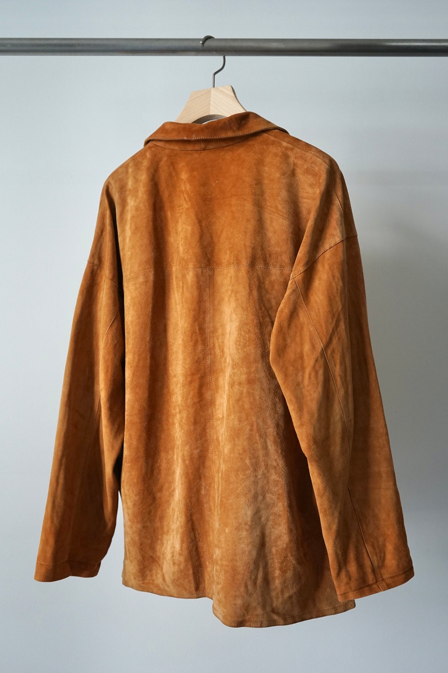 Suede over shirt jacket
