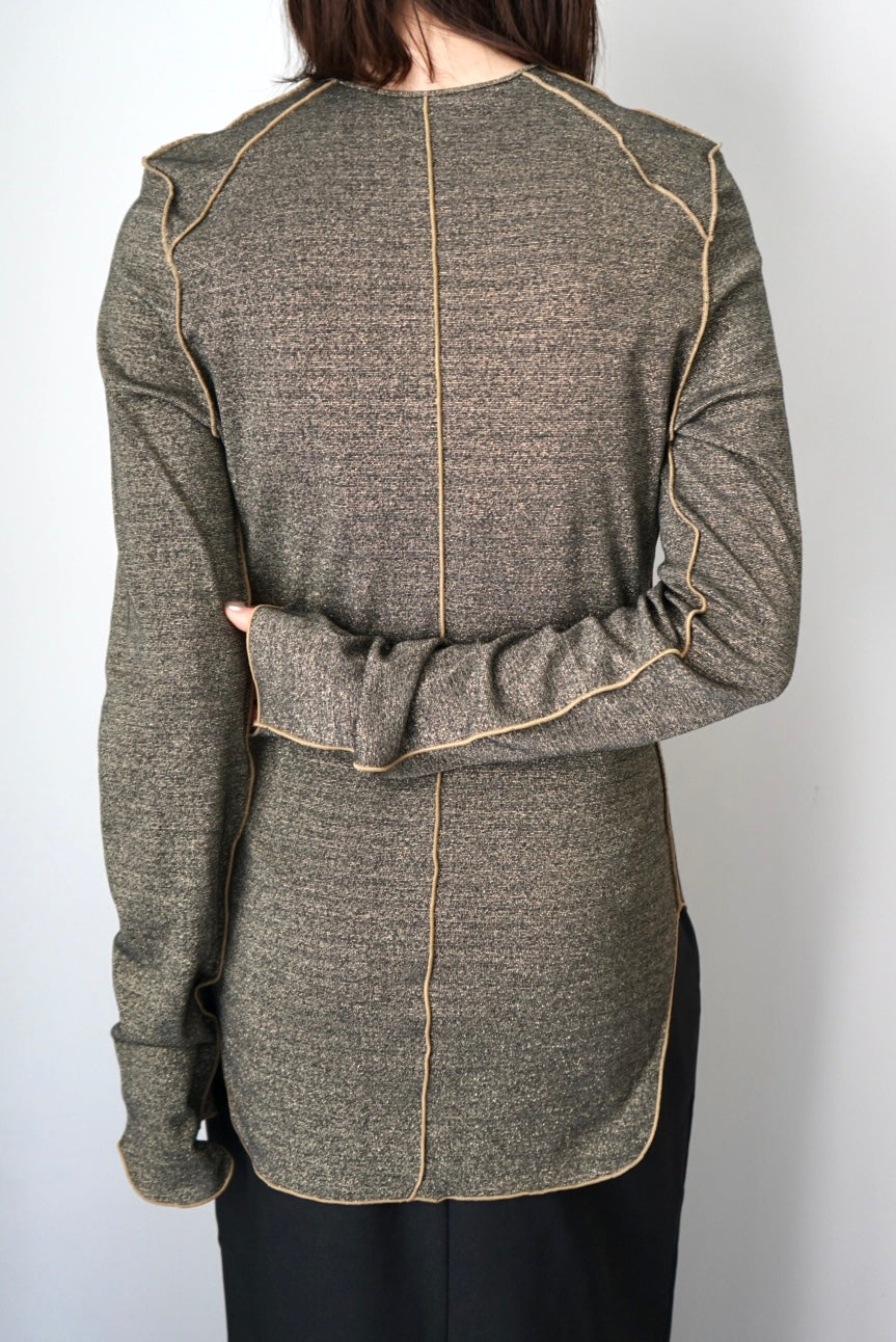 【HAKUJI】Glittery L/S PO -black-