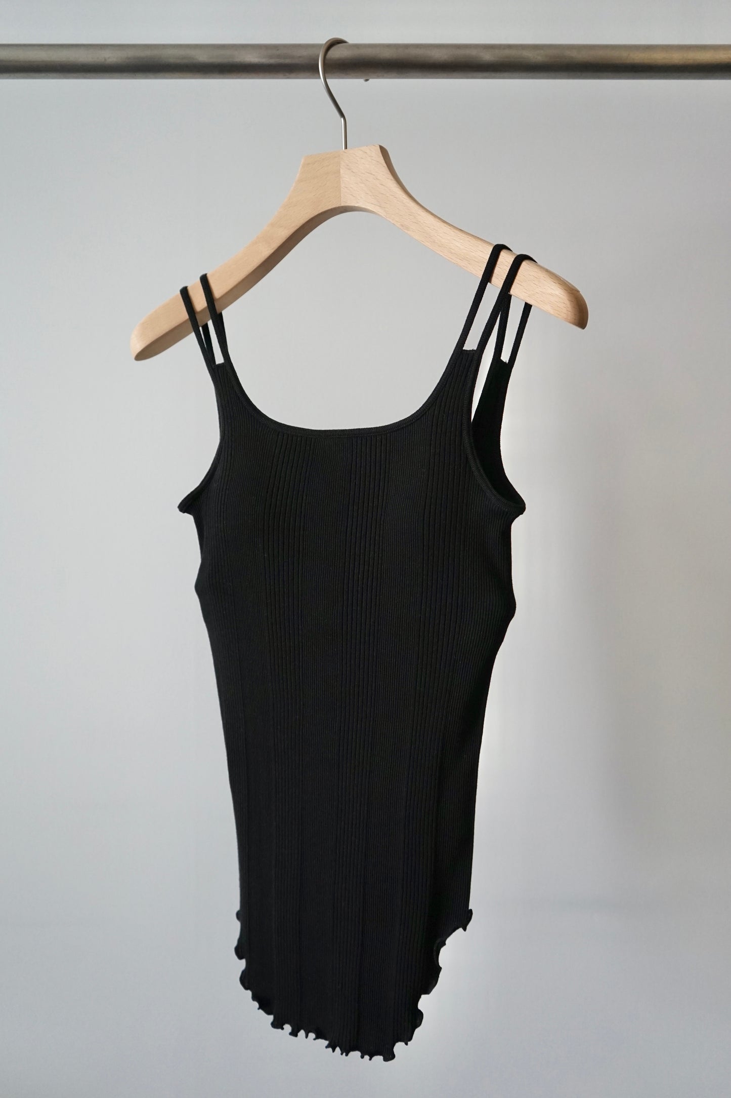 【HAKUJI】Random rib bra TT -black-
