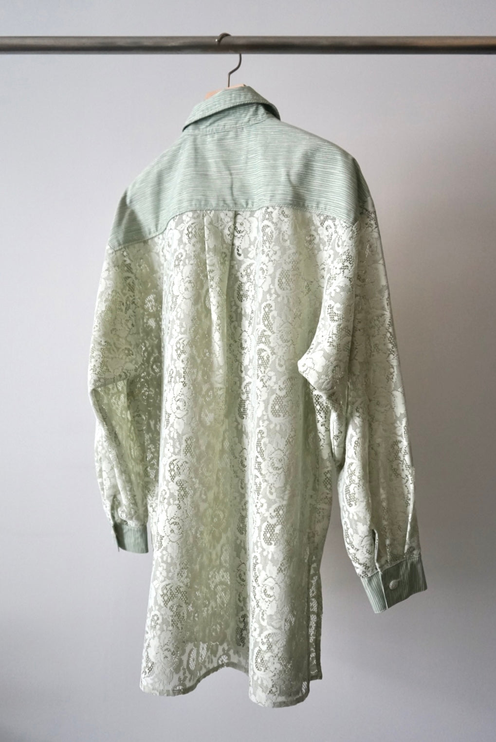 Lace switching shirts made in USA