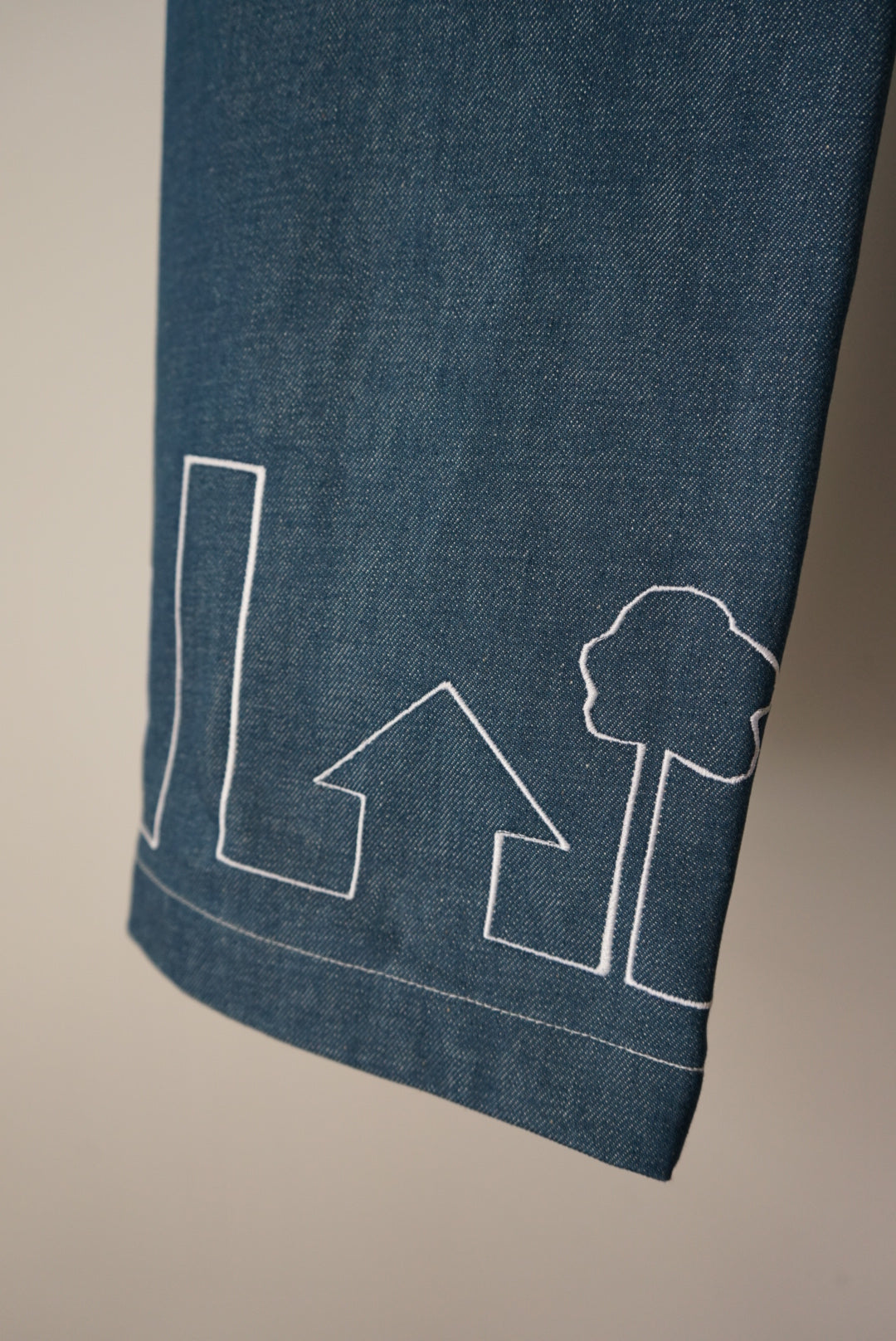 【SHOTAHIYAMA】embroidery denim wide pants