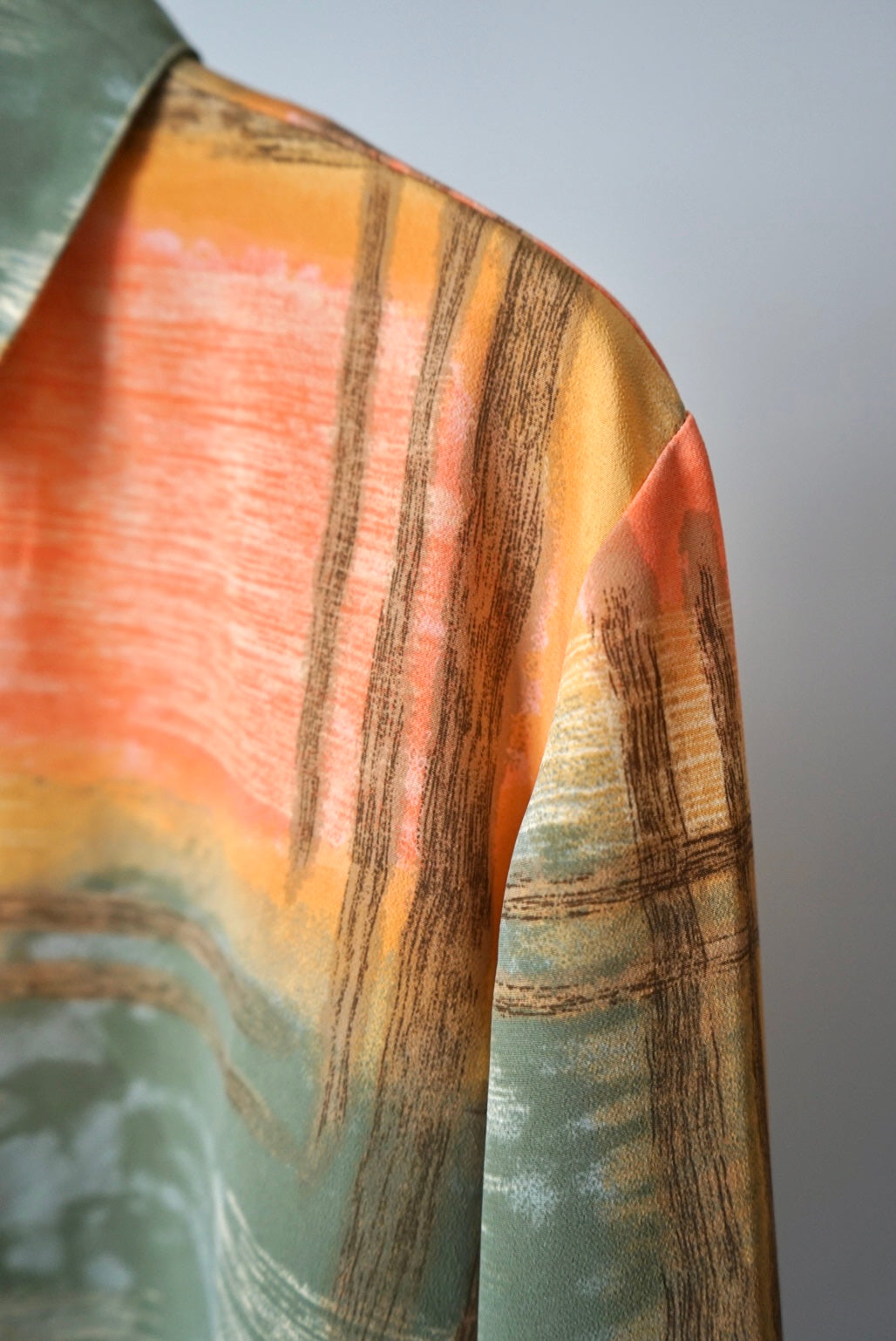 Gradation print shirts blouse