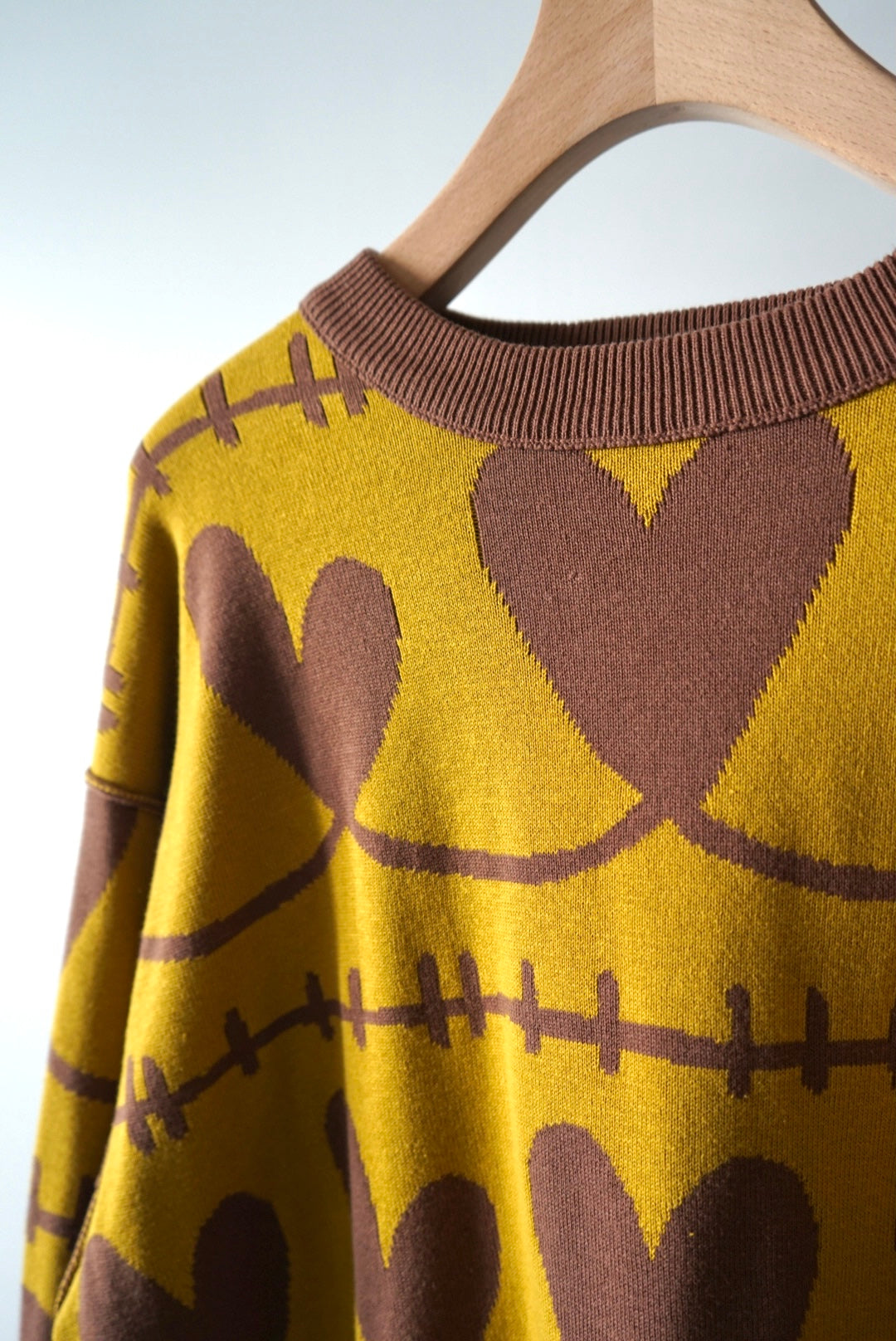 【SHOTAHIYAMA】heart cotton knit sweater