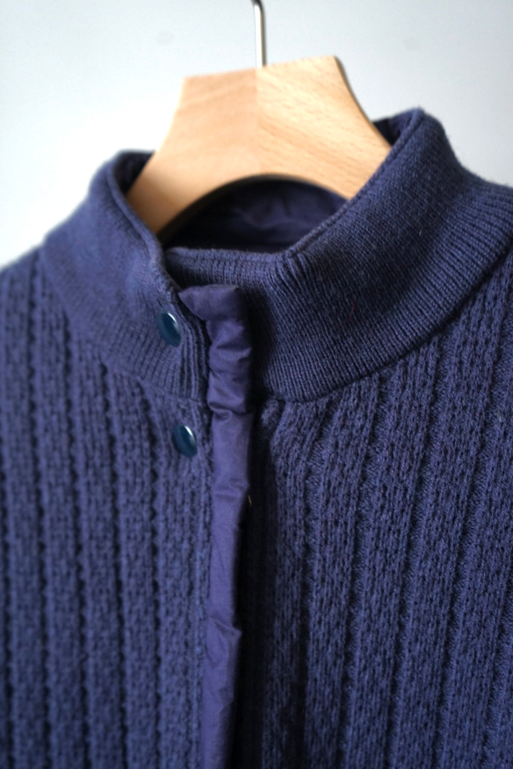 Knit quilting reversible jacket