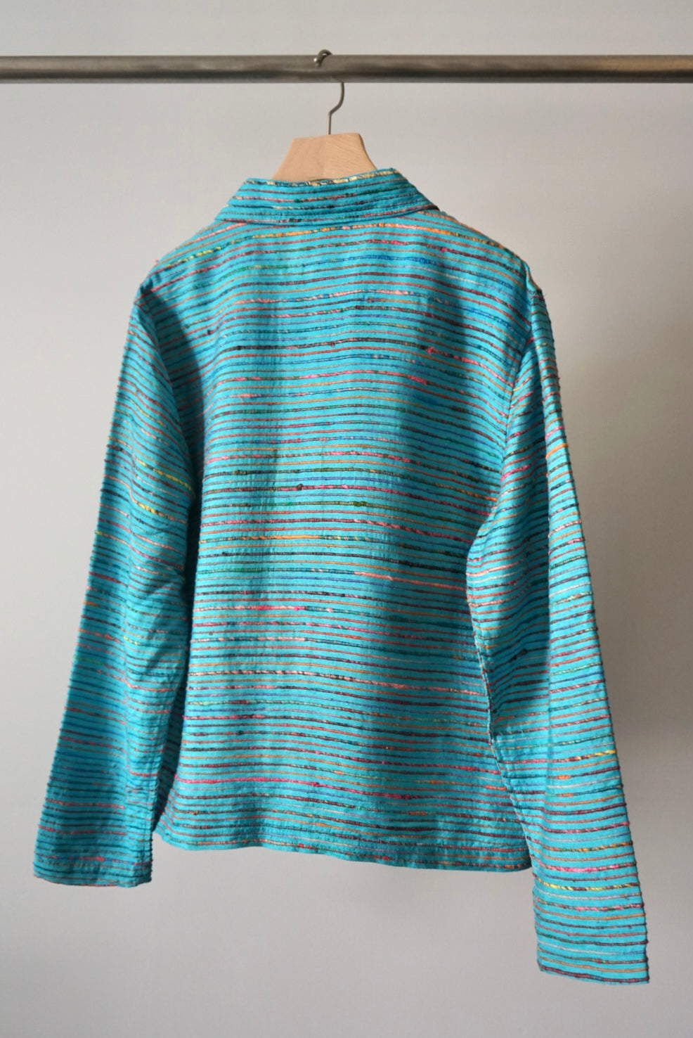 Silk rayon stripe jacket