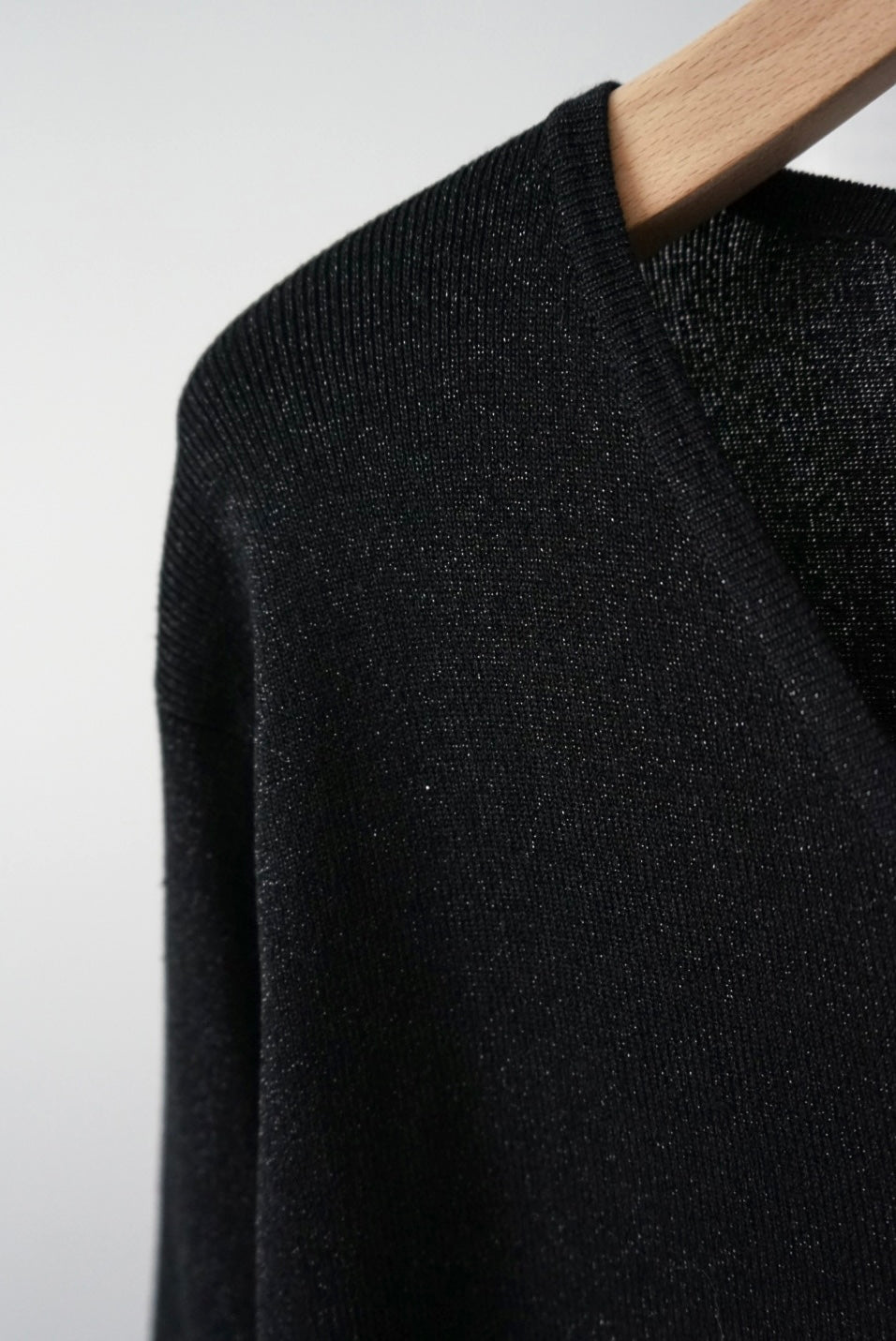 Glitter silk knit cardigan