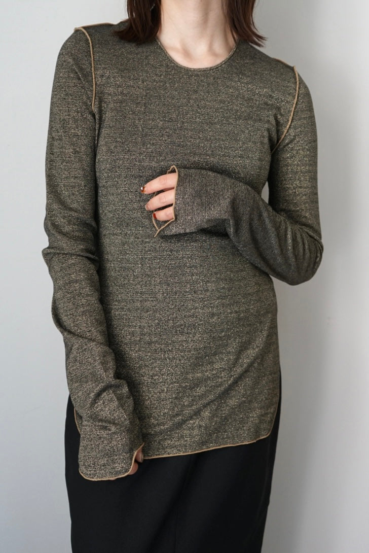 【HAKUJI】Glittery L/S PO -black-