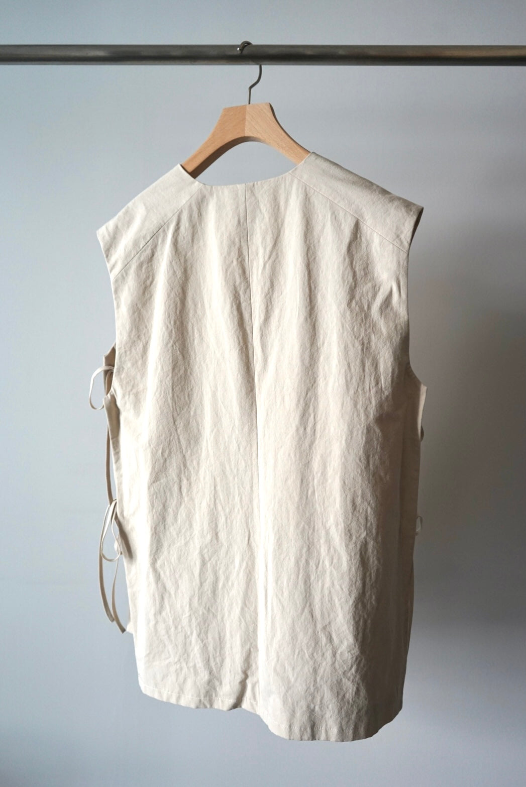 【HAKUJI】 Cotton linen weather gillet sand