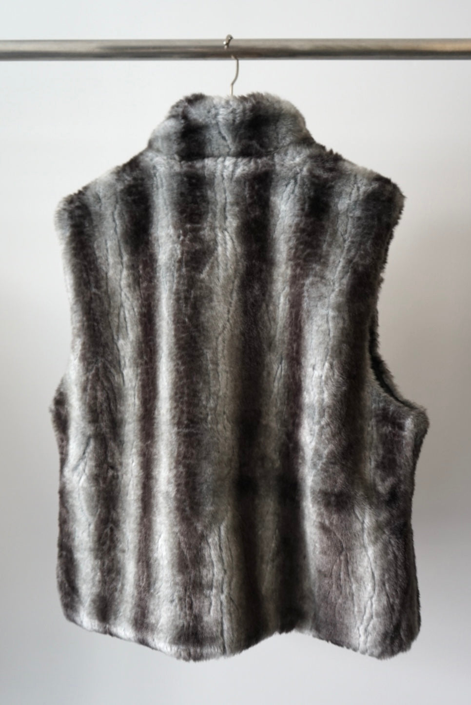 Reversible fake fur vest