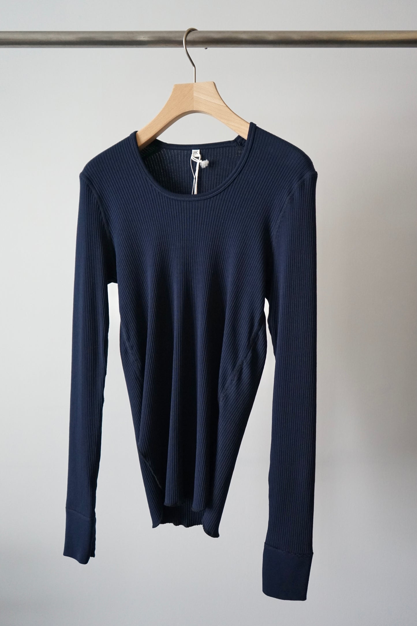 【HAKUJI】Organic cotton LS PO -navy-