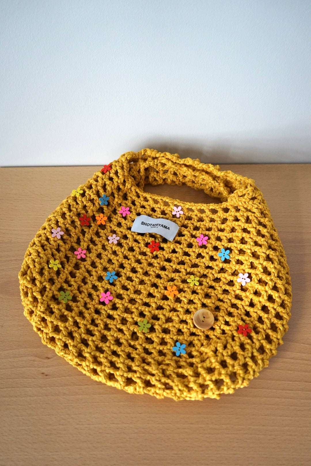 【SHOTAHIYAMA】washi mix hand knit bag