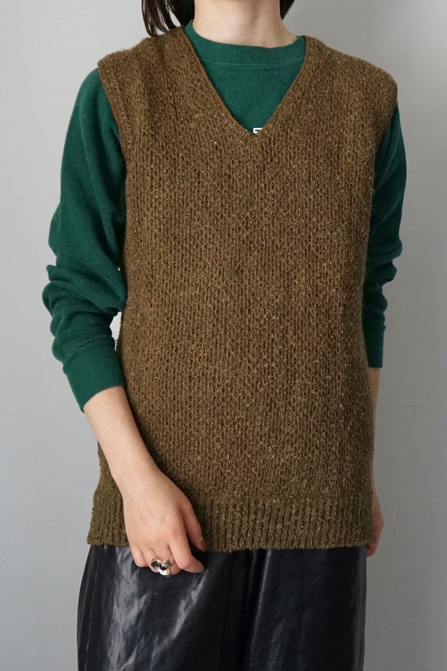 Euro alpaca mix knit vest
