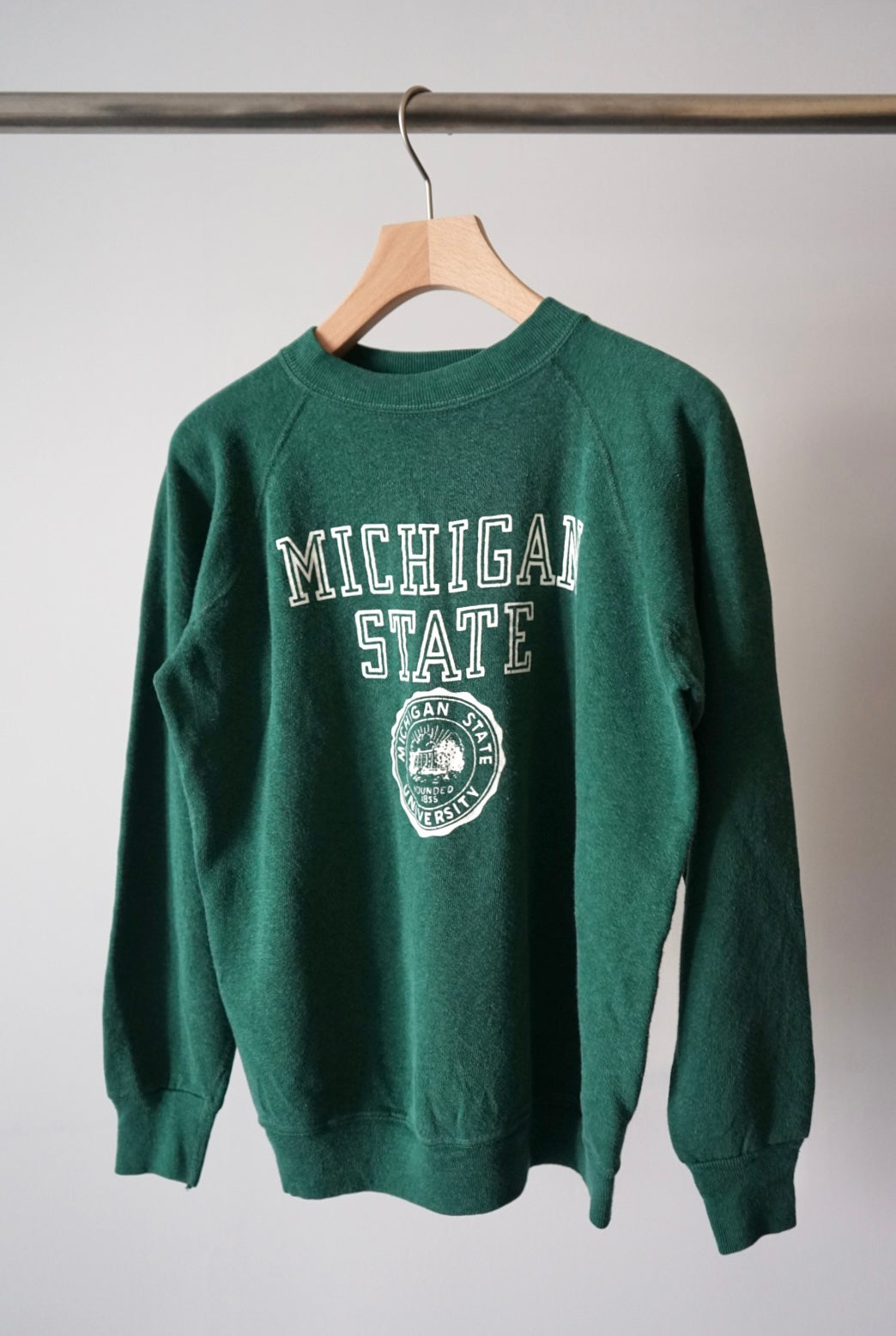 Michigan state raglan sweat