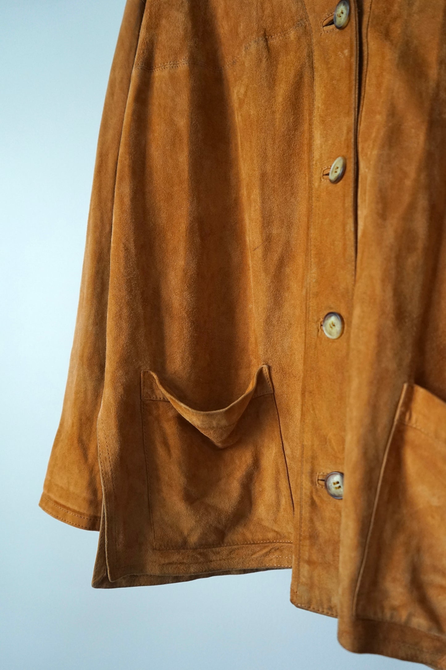 Suede over shirt jacket