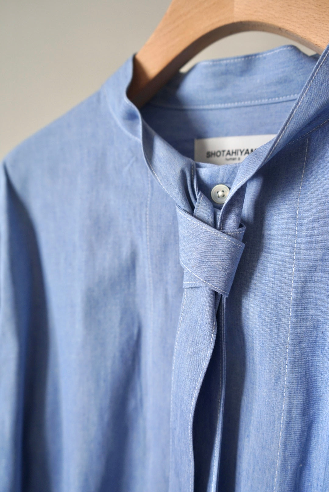【SHOTAHIYAMA】yes no bowtie chambray shirt