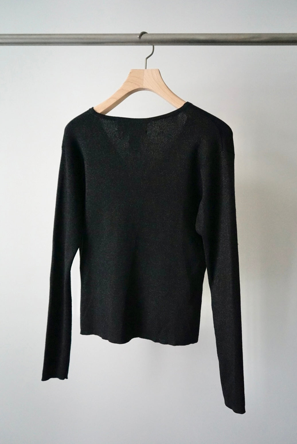 Glitter silk knit cardigan