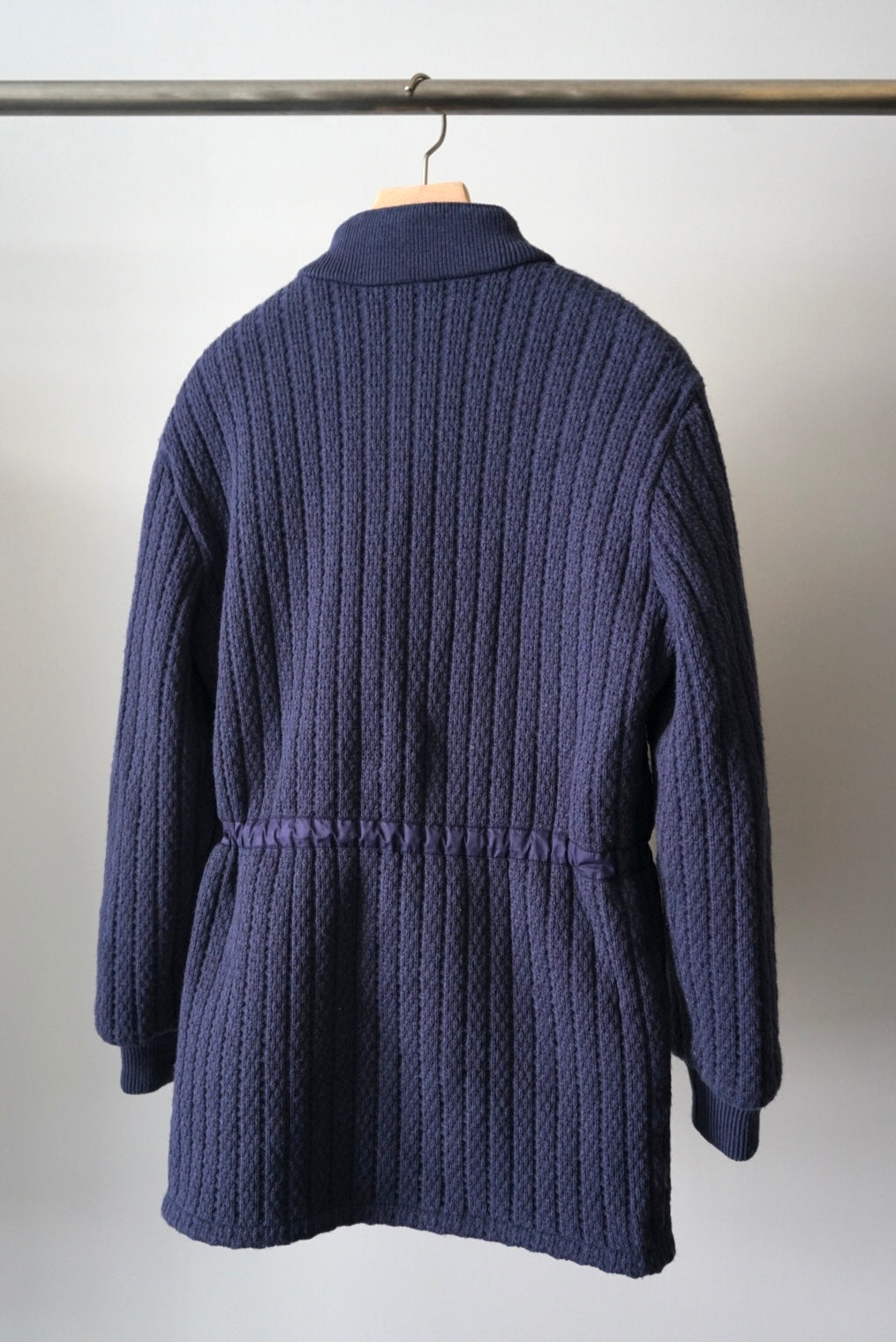 Knit quilting reversible jacket