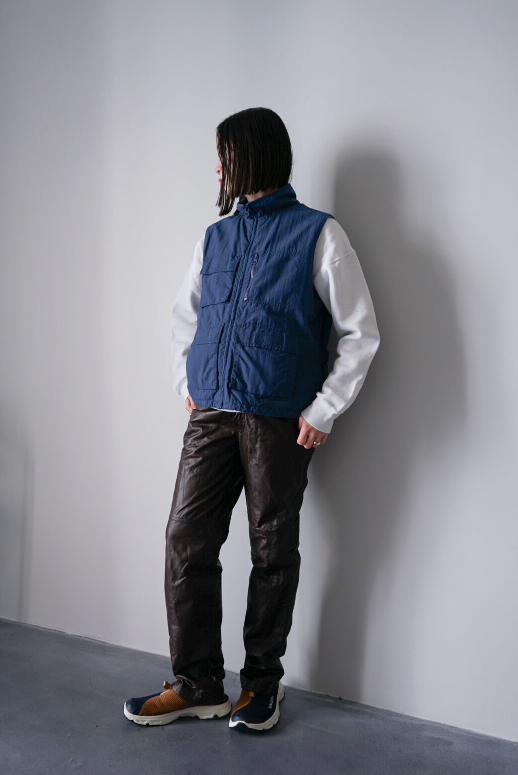 Zip up nylon vest
