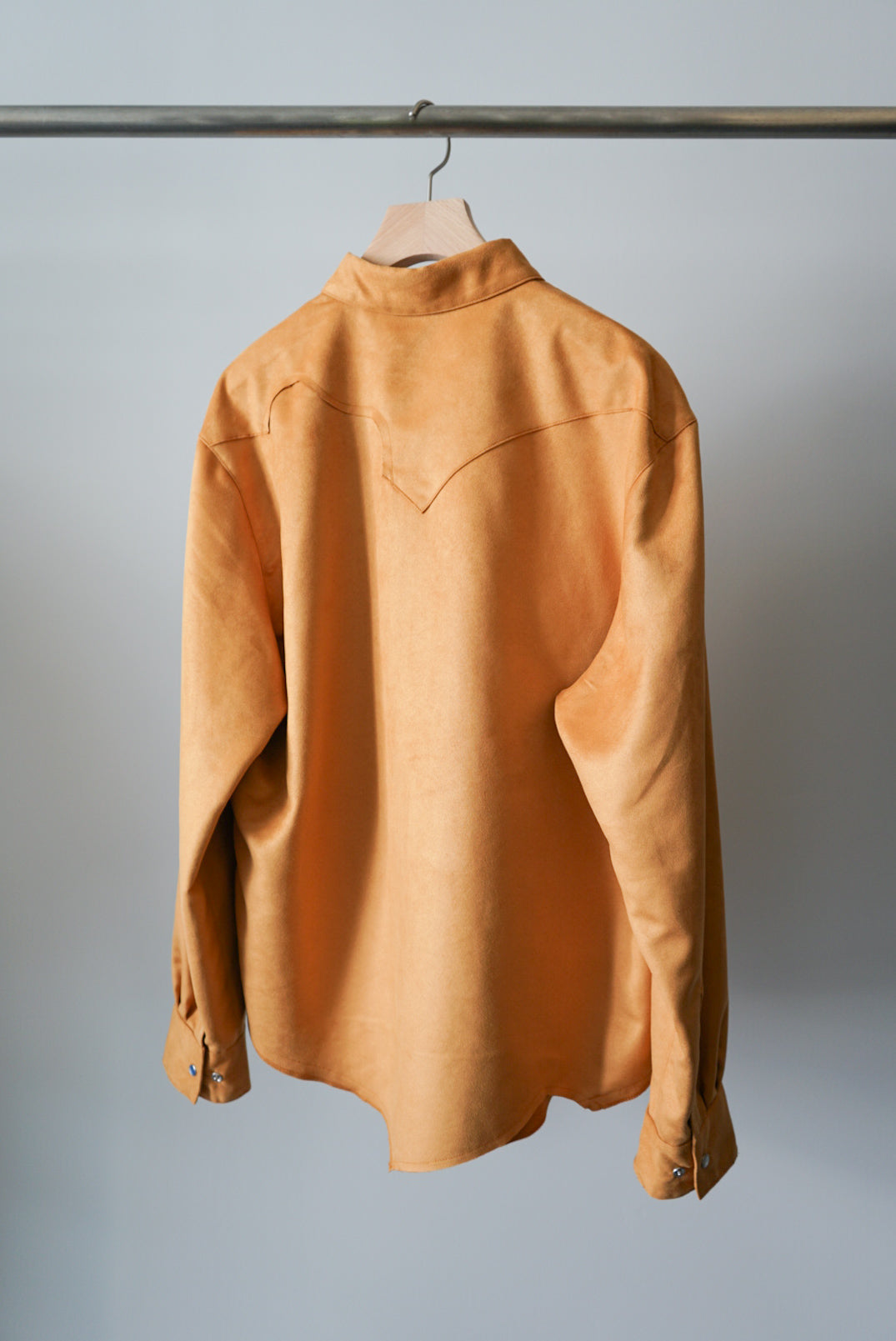 【SHOTAHIYAMA】 fake suede cutting western shirt (camel)