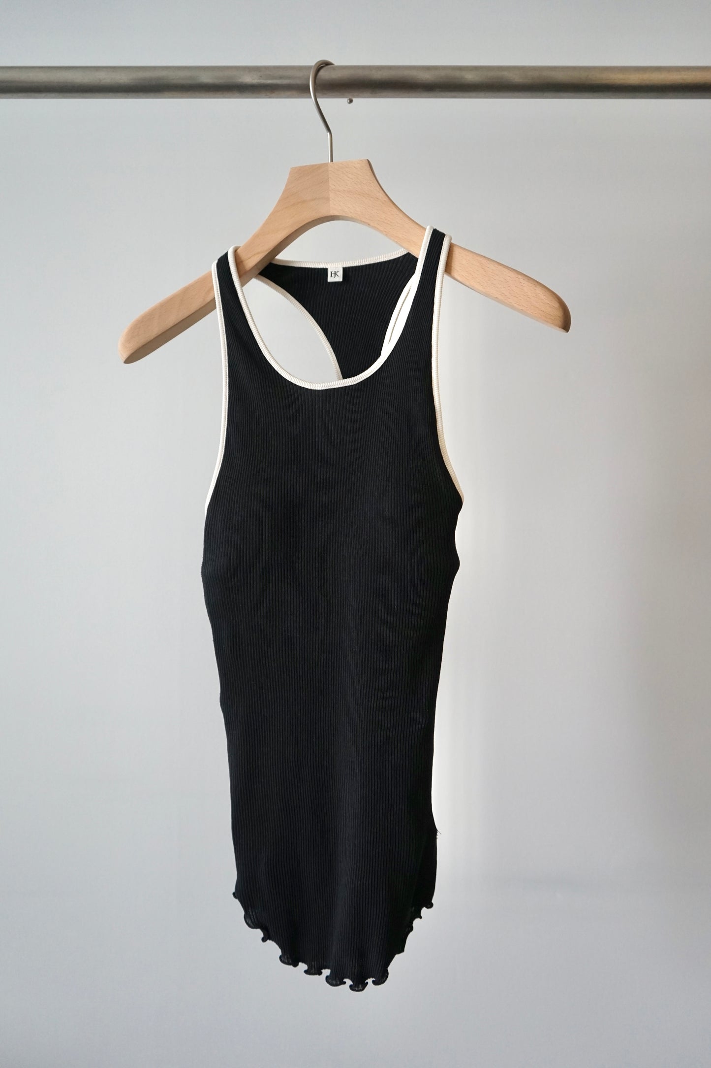 【HAKUJI】Twist cotton asym bra TT -black-