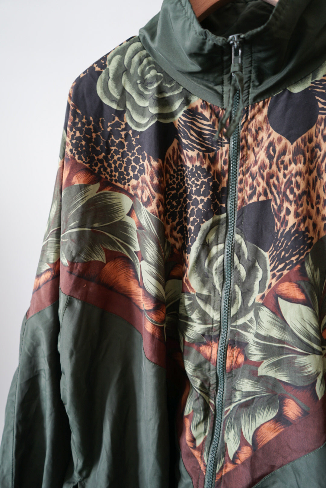 Multi pattern print jacket