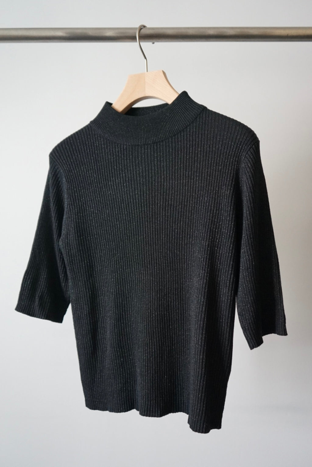 Glitter silk rib tops
