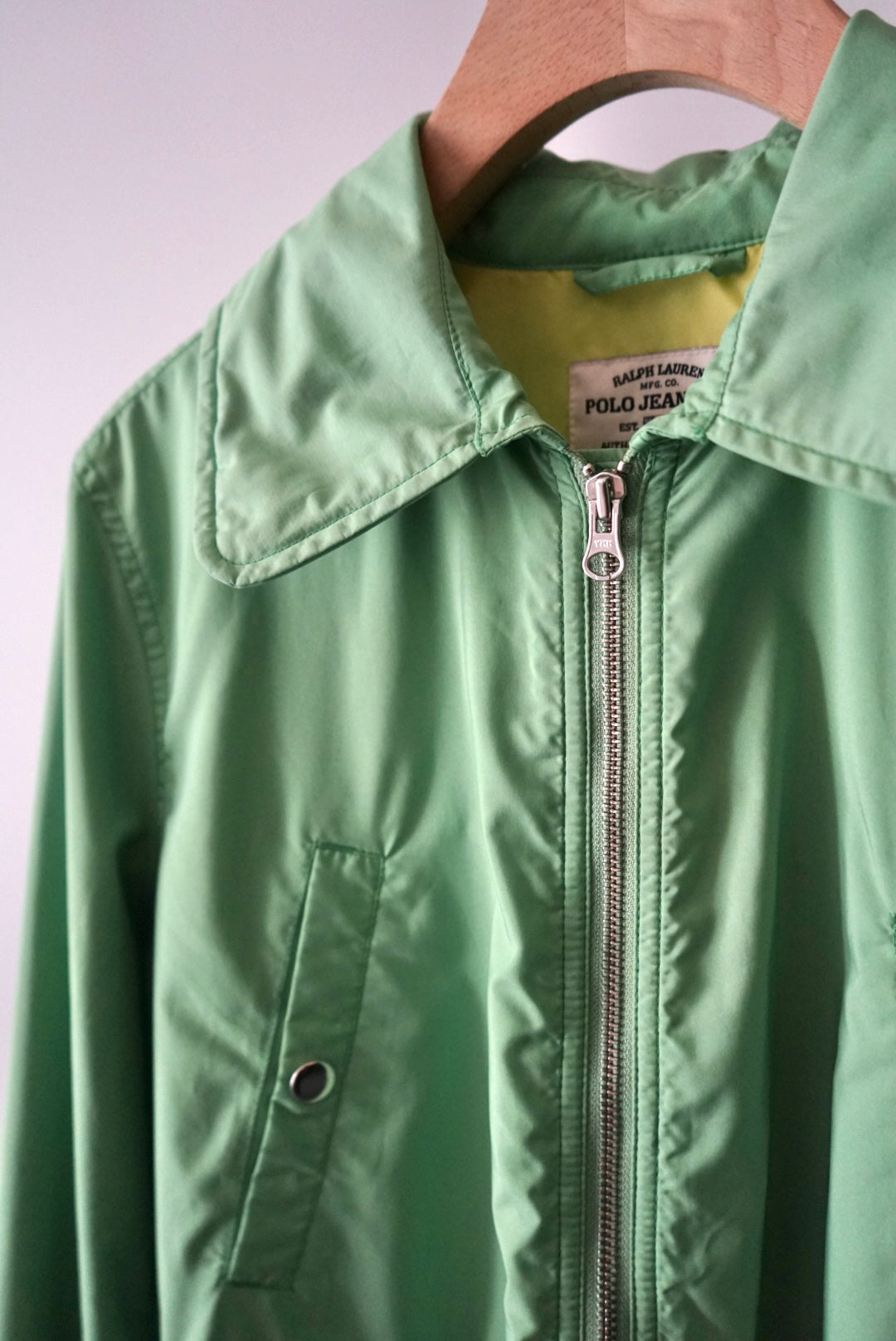 Light green flight jacket