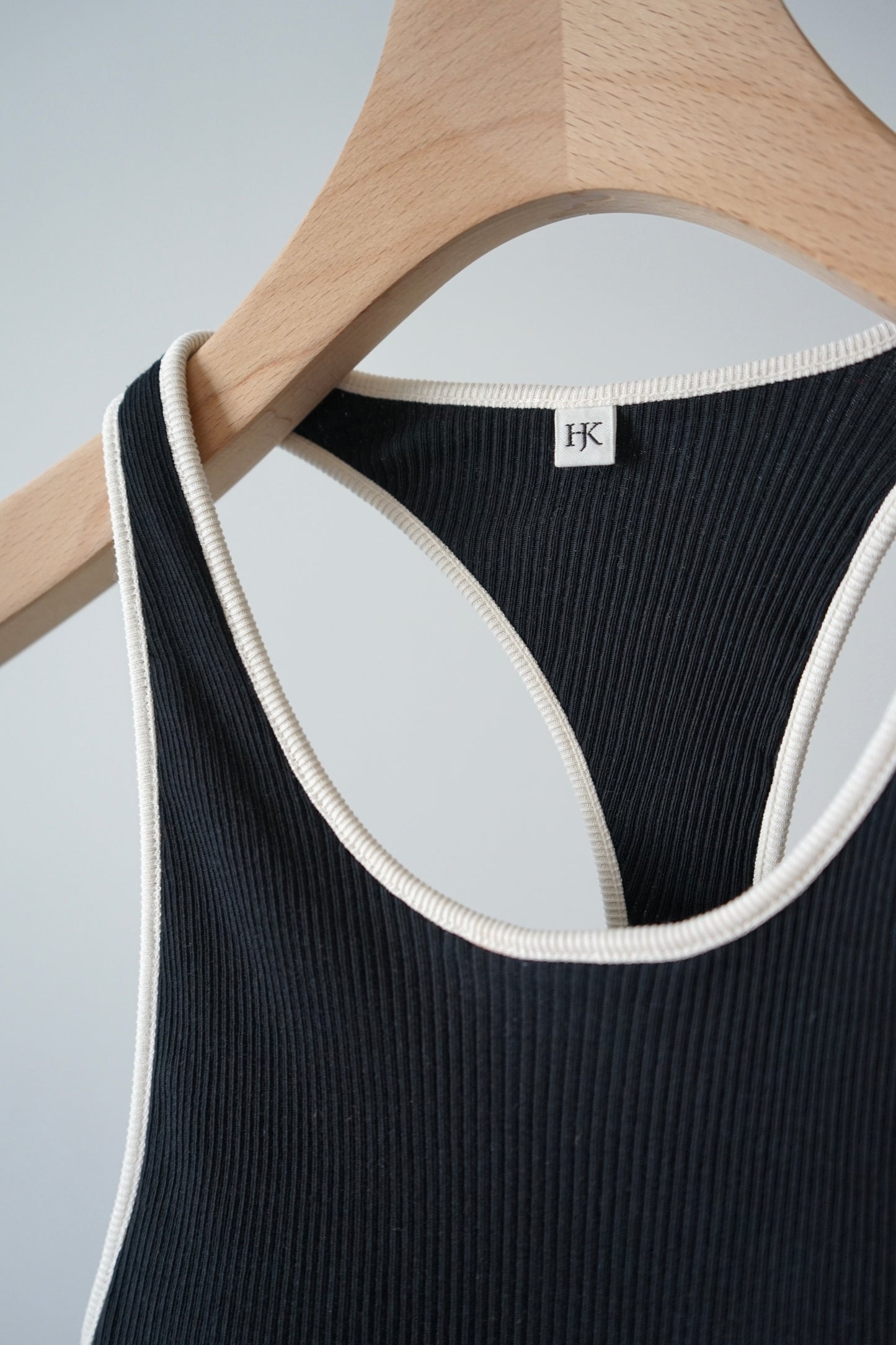 【HAKUJI】Twist cotton asym bra TT -black-