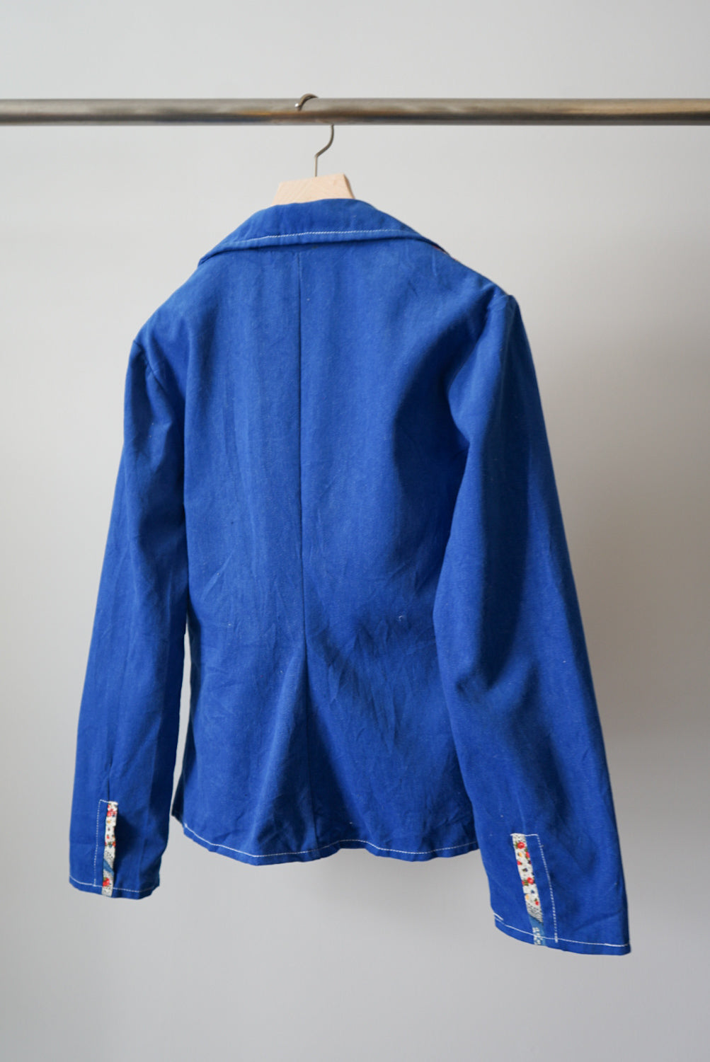 Indigo flower cardigan jacket