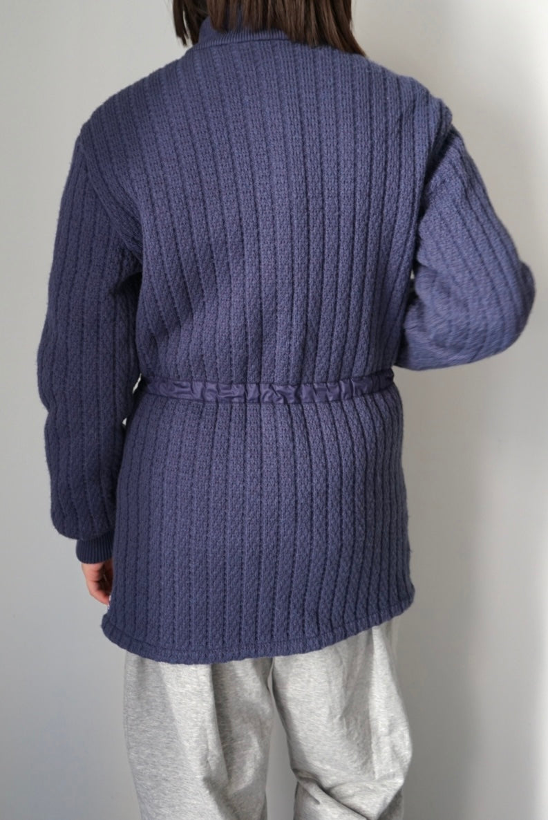 Knit quilting reversible jacket