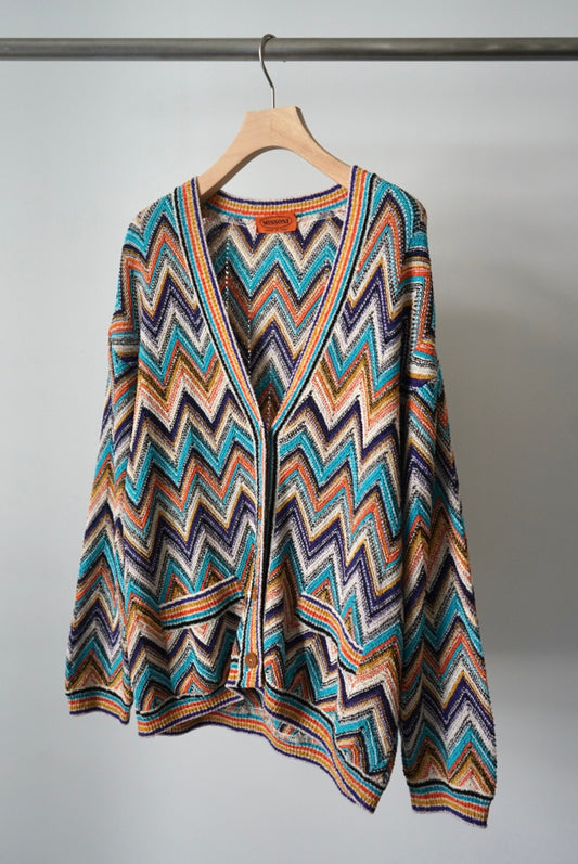 "MISSONI" Designer's knit cardigan made in Italy
