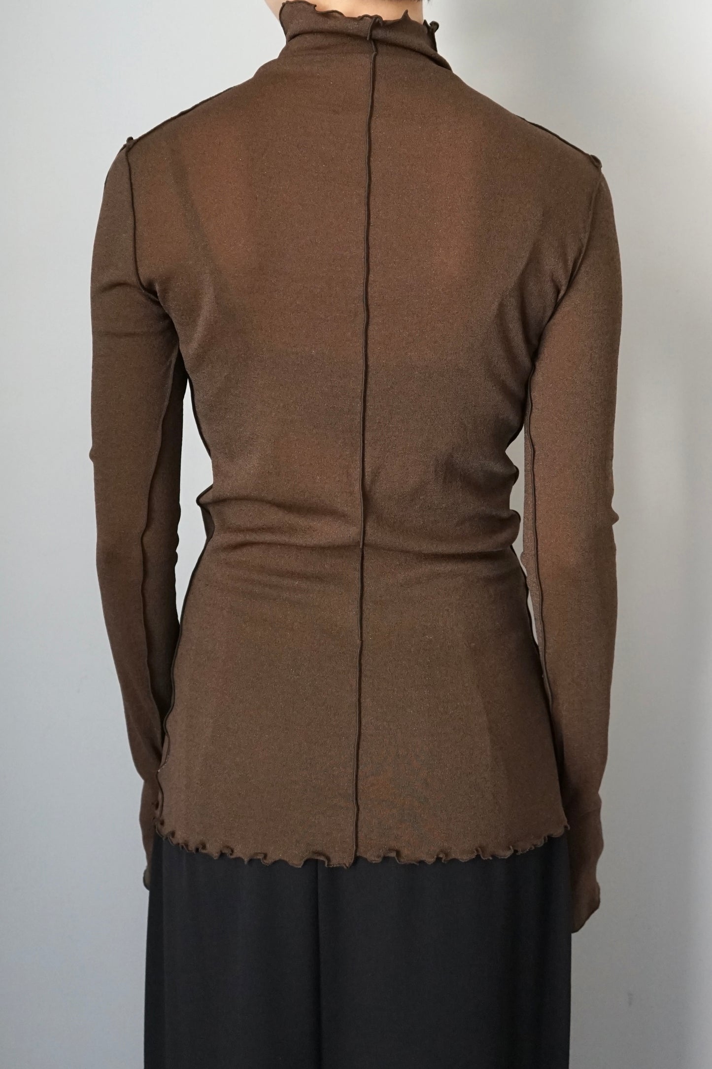 【HAKUJI】Shiny rib HN PO/Brown