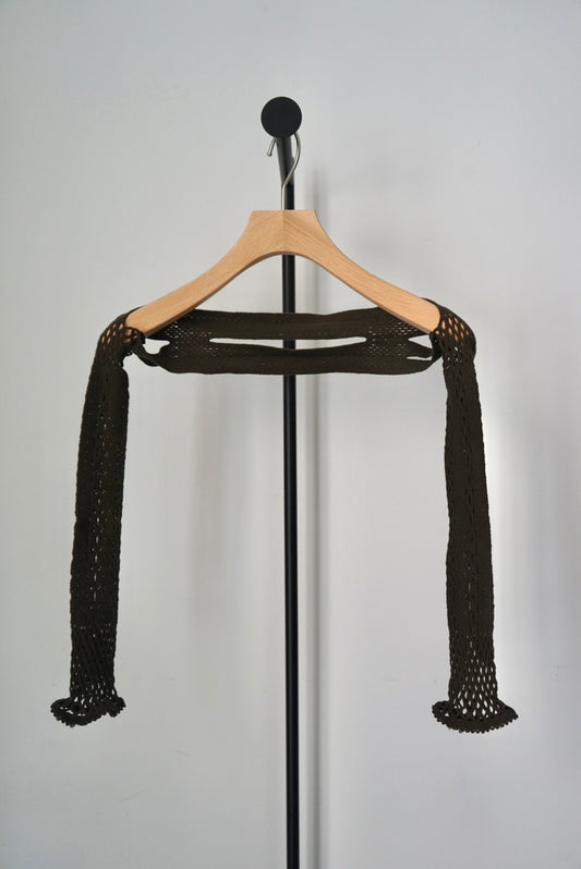 【EUCHRONIA】Stretch Lace Short Tops -khaki-