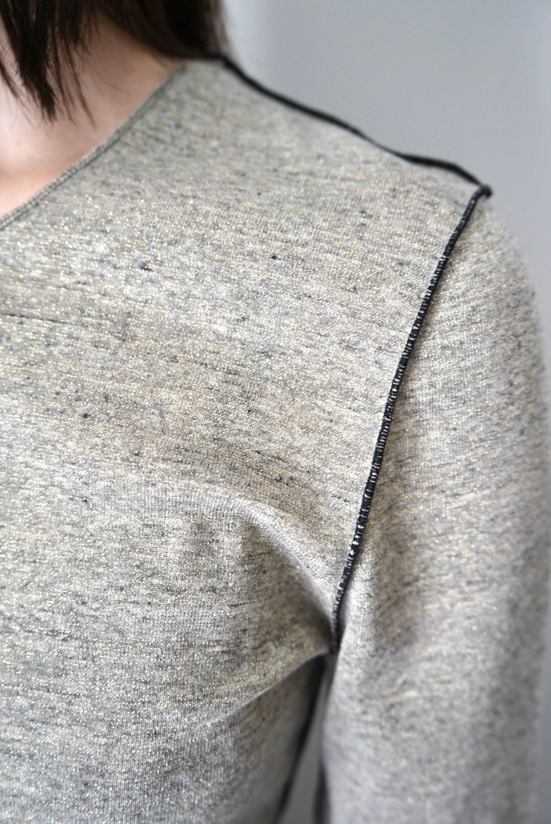 【HAKUJI】Glittery L/S PO -oatmeal-