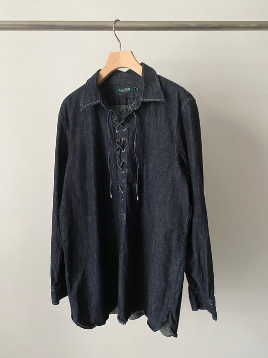 "Ralph Lauren" Lace up denim pullover