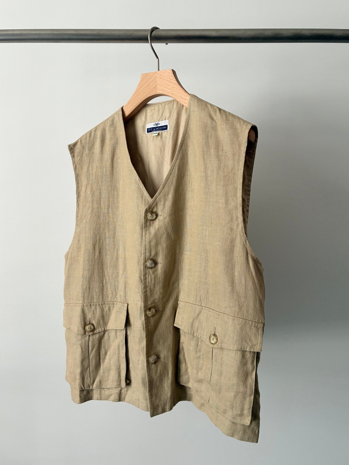 Euro linen vest made in Italy