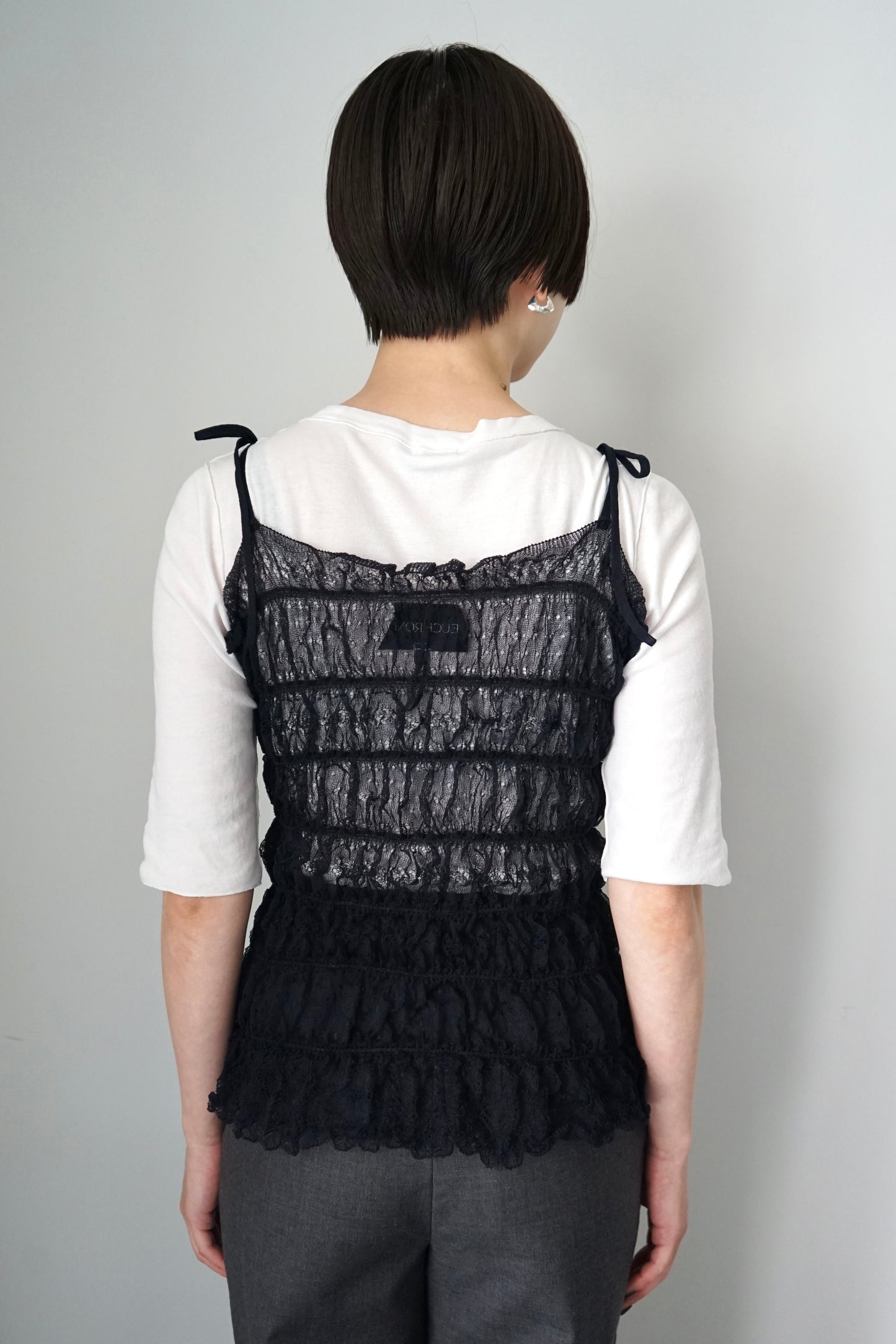 【EUCHRONIA】 Shrring Lace Camisole