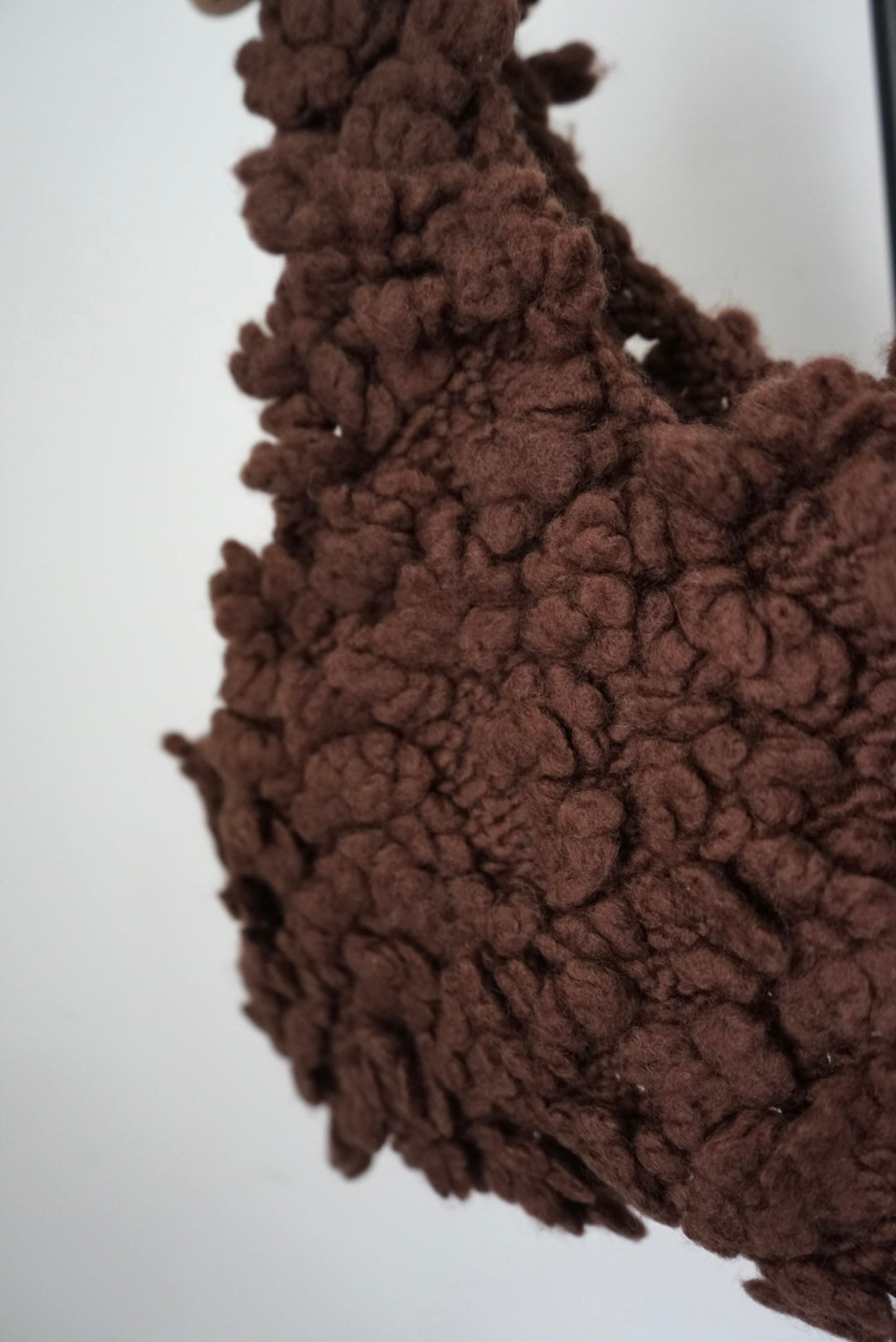 【HAKUJI】Hand-knitted vest (brown)