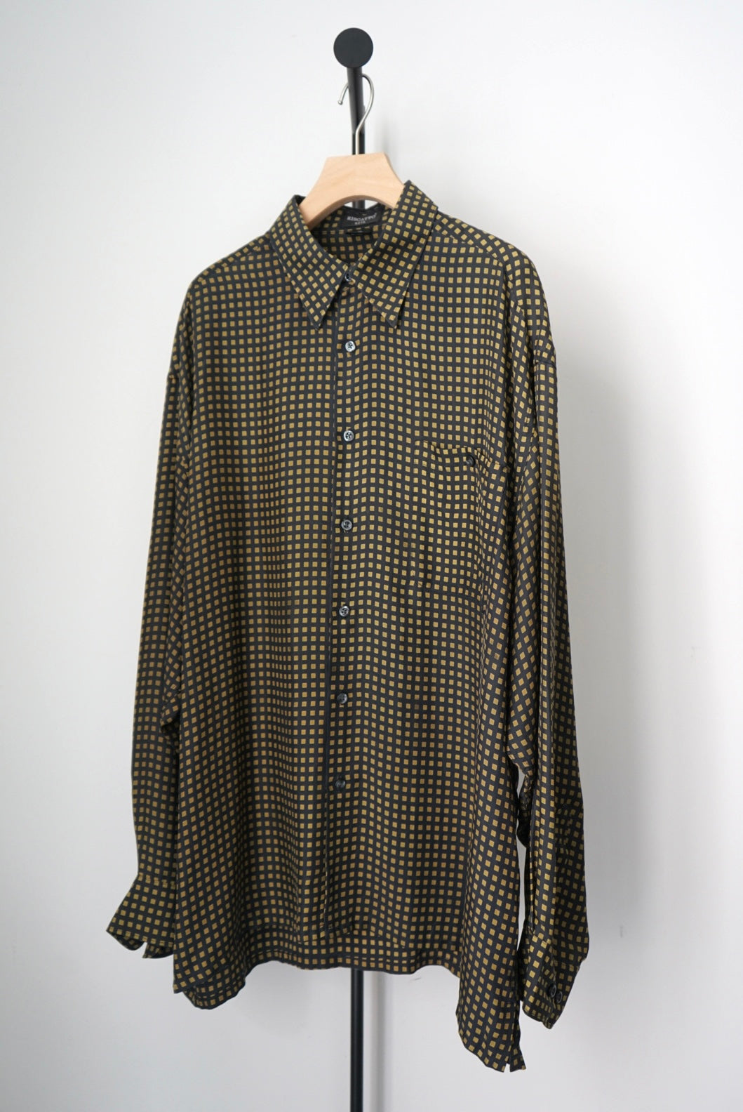 Square dot silk big shirts