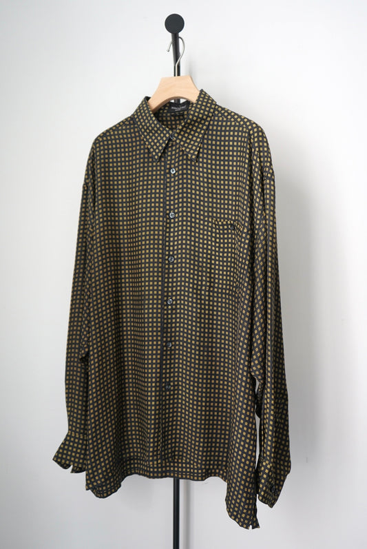 Square dot silk big shirts