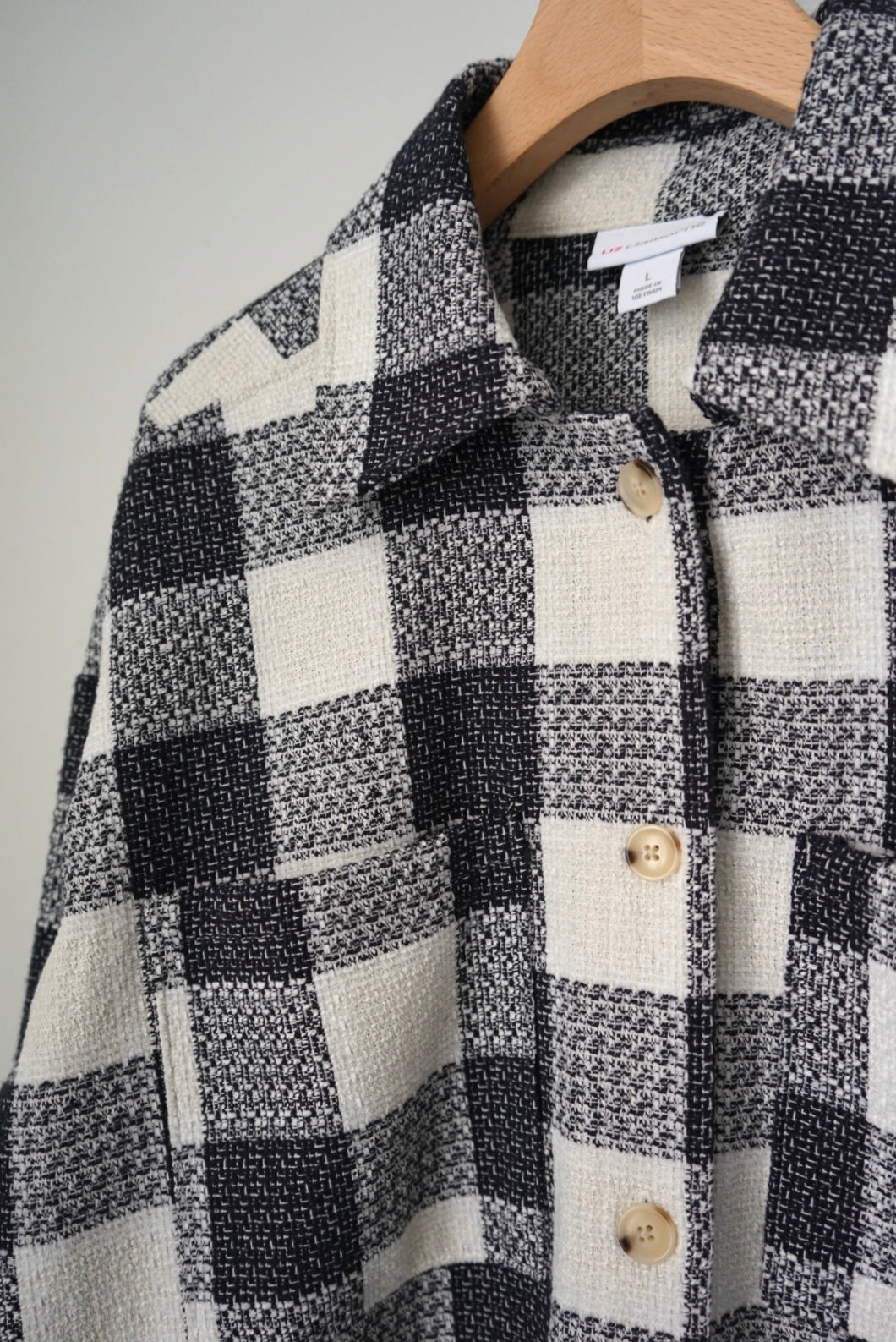 Woven check jacket