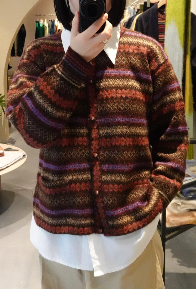 Alpaca fair isle cardigan