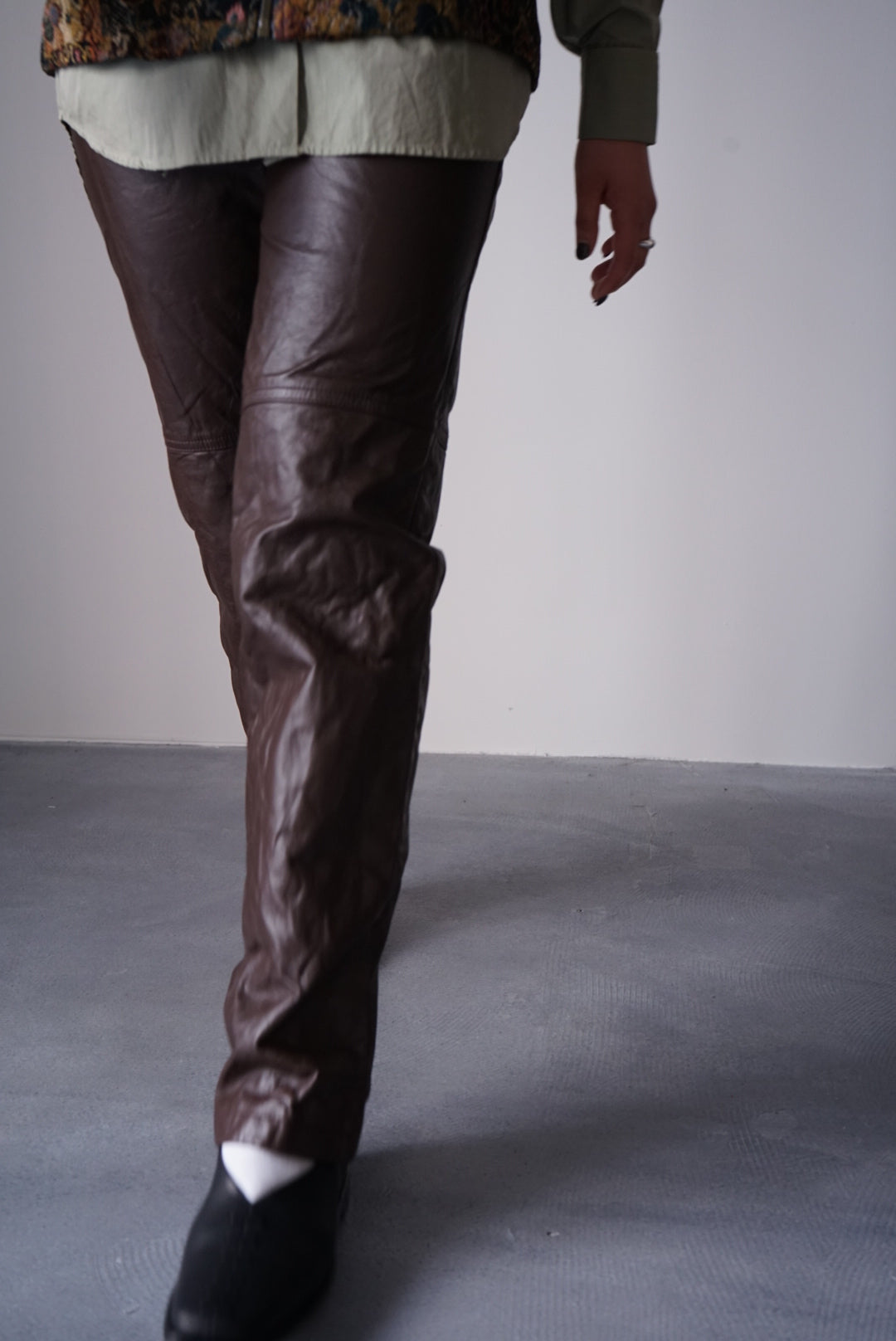 "HAI SPORTING GEAR by ISSEY MIYAKE" leather pants