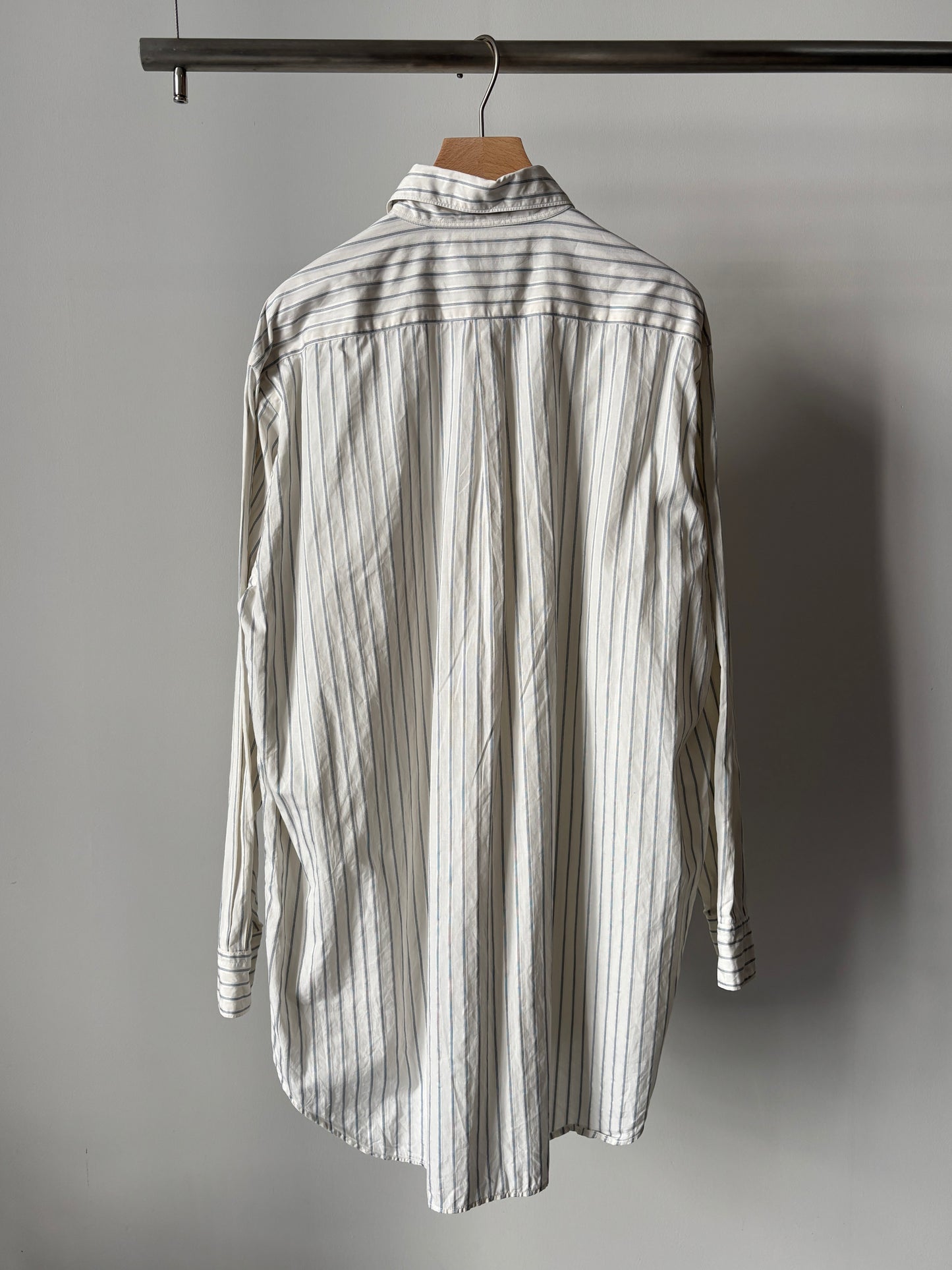 "Y's for men" long shirt
 (blue stripe)