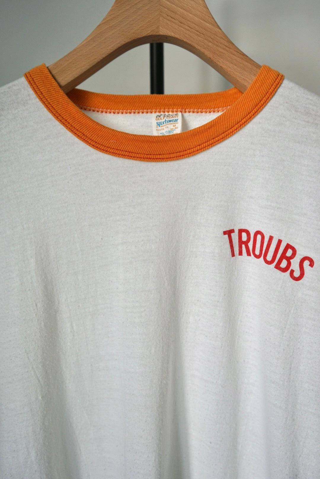 70-80's "TROUBS" ringer tee